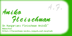 aniko fleischman business card